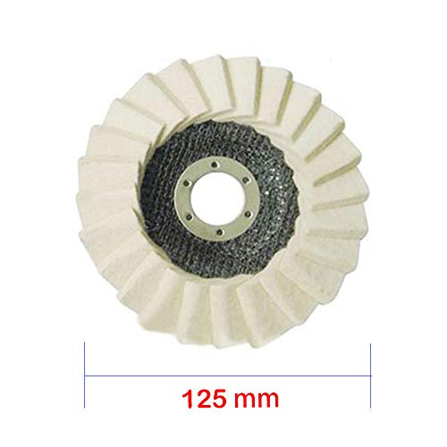 Oppoetsschijven 125mm, slijpschijven Slijpwielen, Vilt, Gekartelde Wasser (2 PCS)