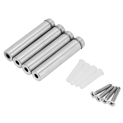 4 st Roestvrij staal reclame Schroef Glas Standoffs Bevestigingen Bolts houder Pin Nails Schroeven Hardware Glas bevestigingsmiddelen (12 * 80 mm)