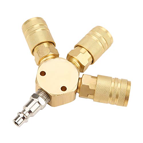 1/4"T connettore a tre viepneumatico Tee connettore rapido aria gas tubo pneumatico connettore instrument 5