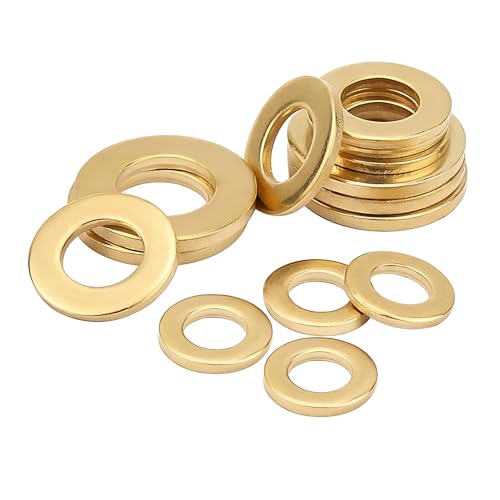 Verpakking van 20 platte ringen, M8 x 18 mm, O-Ring Spacer Disks, Messing Seal, Wasmachines voor schroeven