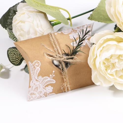 50 dozen voor snoep, bruiloft, geboorte, snoep, vintage, kartonnen dozen met hart, burlap lint, cadeau voor feest, bruiloft, bruiloft 5