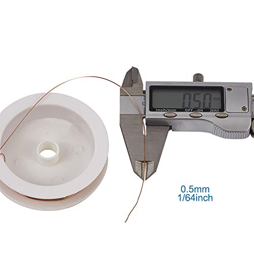 Beadthven 10Roll 24 Gauge / 0,5mm Tarnish Resistant Koperen Draad 262FT (80m) Buigbare sieraden kralen Metaaldraad voor DIY Floral Craft Making Wrapping Hangers 8m / Roll