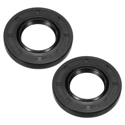 Olieverzegeling 25mm x 47mm x 7mm (2PCS) Nitril Rubber Cover Double Lips Veren geladen TC olie golven Seal voor het dragen Shaft Black