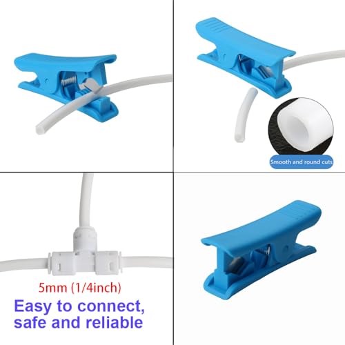 3/8" RO waterfilter, 5m koelkastslang, (T + L type combo + afsluitventiel), L type aansluiting 1/4" tot 3/8" fittingen met slangsnijder 3