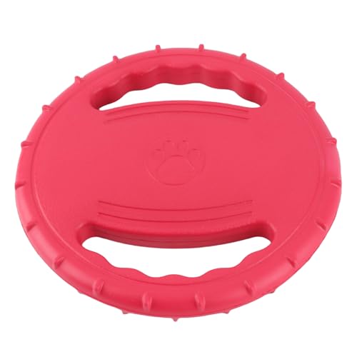 Hond vliegende scherf, piepende flexibele tandenreiniging vliegende schaduw hond sport speelgoed rubber lichtgewicht voor meer (rood) 5