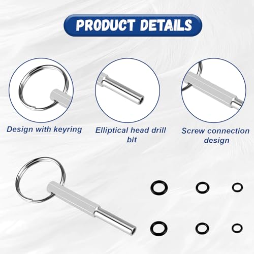 Ovale hoofdsleutel, Ovale hoofdsleutel met sleutelhanger, Koffiezetapparaat sleutel, Ovale hoofdsleutel, Compatibele Jura/Krups Siziliana/AEG Volledig automatische koffiemachines voor het demonteren van Brewing Group 3