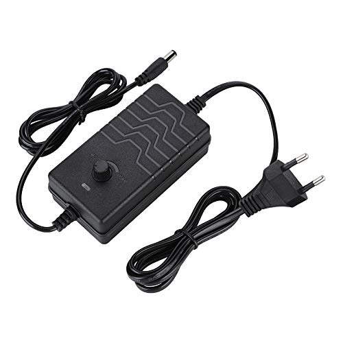 72W 2A 24-36V Power Adapter, Spanning verstelbaar met LED Display, 5.5 * 2.1mm, 5.5 * 2.5mm Universele, Meerdere Bescherming, voor elektrische Ventilator, Router, TV, DVD, LED, enz. (Zwart)