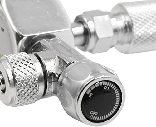 Silver Tone Metal 2 Way Splitter Regelventiel voor Aquarium Plant CO2 Tank 5