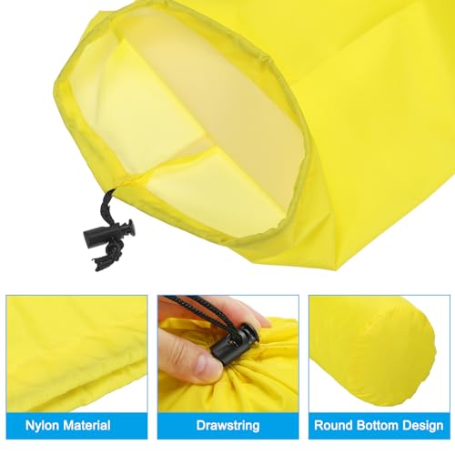 Dingen Zak, 6 x 12,5 Inch Waterdichte Outdoor Opbergzak Ultralight Nylon Trekkoord Stof Valve Zak voor Camping, Zwart 3