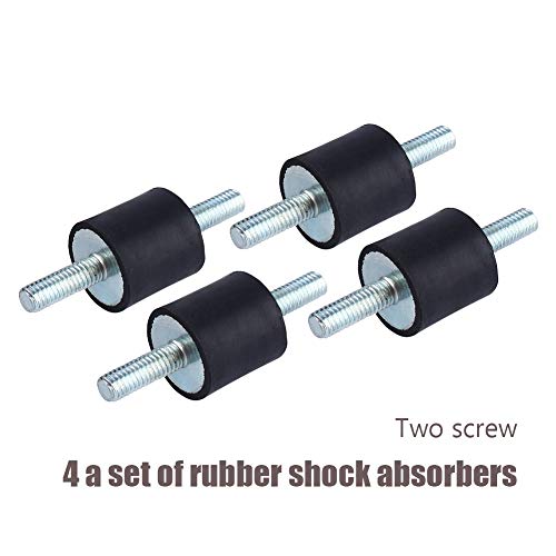 M6 Insulator, anti-trilling, 20 x 20, rubberen isolatie, anti-trilling, monteert de schokdemper voor luchtcompressor met schroeven Anti-trillingshouders