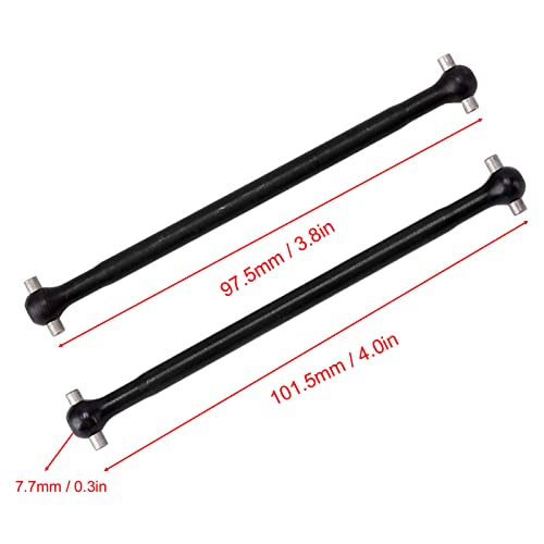 RC Rear Drive Axle, 2Pcs 101,5mm 1/8 RC Car Rear Drive Shaft for ZD Racing 08421 08427 08428 9020 9116 9203 1/8 RC Auto's 3