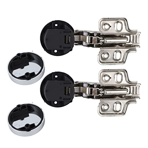 Scharnier van de kast deur glazen deur Scharnier van 2 sets glazen deur Scharnier roestvrij staal 201 Kabinet 35 Cup glazen deur Damping Buffer Scharnier voor scharnieren (Groot gebogen 3