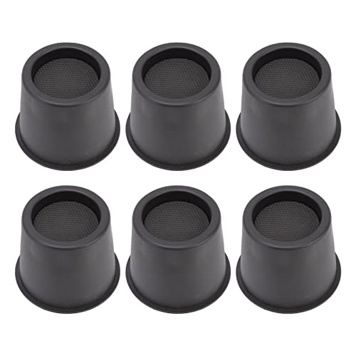 Tafel Sofa Riser, 6PCS Ronde verhoogde Bed Blocks Plastic Bed Liften Risers Meubilair Bed Benen Verhoog Blocks Raise Voet Pad voor stoel Bureau thuis kantoor zwart 5,1 X 3,9 Inch 5
