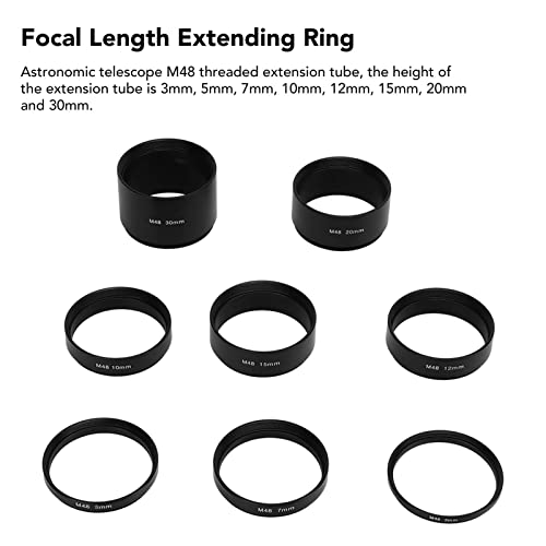 Focale lengte uitbreiding Tube Kit, Focal Lengte Uitgebreide Tube Kit M48 Focal Lengte Uitbreiding Tube Astronomische Uitbreiding Tube Kit voor Camera's en Oogstukken voor 3