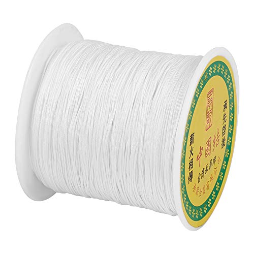 0.5mm gevlochten Nylon Wire White Silky Chinese knoop Cord Shamballa Macrame draad koord kralen String voor Kumihimo Macrame vriendschap armbanden maken