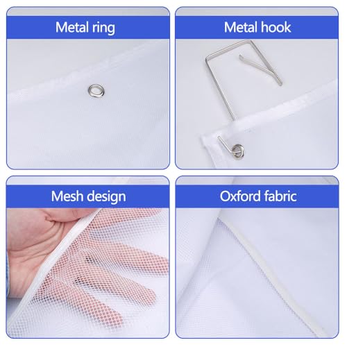 167x58cm Hangende Organisator Deur Organisator Opslag Over Deur met 4 Grote Compartments en 4 Hooks Hangende Organisator Opslagzak Hangrek voor Gevulde Dieren Kids Kamer Slaapkamer 3