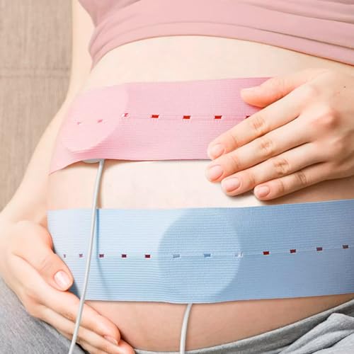 Zwangerschap support band, 2 stuks Foetale hartbewaking riem Foetale tape Foetale hart monitoring band met drukknoppen Ontwerp voor gebruik door zwangere vrouwen 5