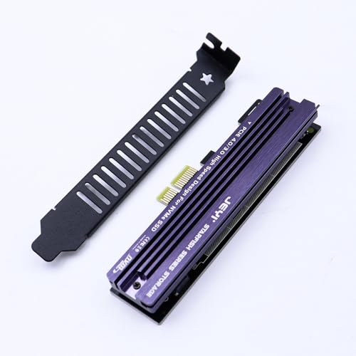 CENPNK M.2 NVMe naar PCIe 4.0 X1 Adapterkaart met aluminium hitte spoelbak, M.2 SSD PCI Express NVMe Adapter uitbreiding kaart voor PCIe 4.0/3.0 X1/X4/X8/X16 en 2230 2242 2260 2280 SSD