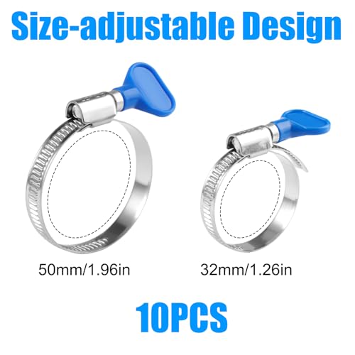 Universele asmanchetten, 10 stuks, robuuste roestvrijstalen CV-slangklimmen, verstelbare klamklam, asmanchet voor de meeste mensen