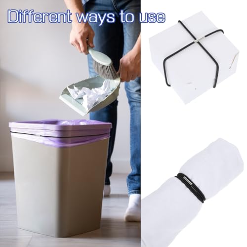 3 stuks Rubber Trash Bin Ties, Geschikt voor 13-30 Gallon Elastische afvalcontainer Ties, voor het bevestigen en koppelen van vuilnisbakken voor thuis, kantoor, school, keukentafels 5