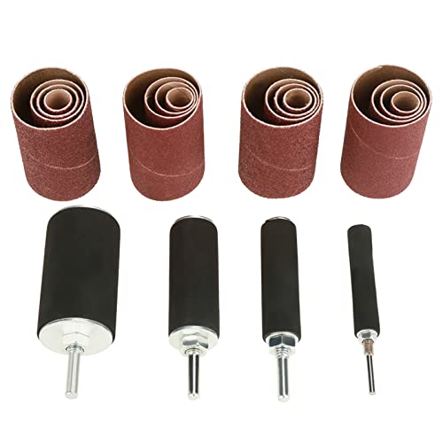 Set van 20 stuks schuurdrum Kit, Drum Sander Kit, Spindle Sander Sander Tool Set met behuizing voor kolomboor