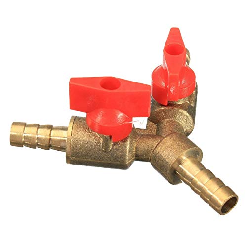 elektrisch gereedschap HA4020A 3 Way Valve, Splitter, Brass en Zinklegering, 10mm (3/8 inch), Ball Valve voor Water, Olie en Gas naar Tuin Besproeiing, Scheepsbouw, Bouw en Industrie(1PCS)