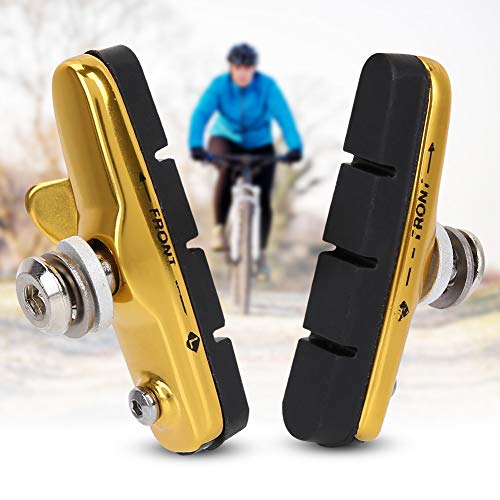1 Paar lichtgewicht, remschoenen Pads Accessoire Onderdelen Gold Road Bike Opvouwbaar (gold) 3