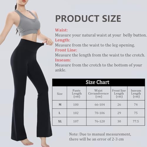 Bootcut Vrouwen Yoga Broeken, Stretch Bootleg Broeken, High Waist Flared Leggings met Pockets, Tummy Control, Werkbroeken voor Werk, Sport en Vrije tijd