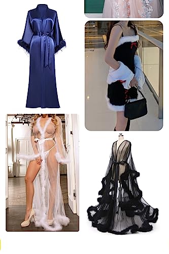 3m Faux Fur Ribbon Fluffy Fur Stof Faux Fur Stof Furry Faux Strips Plush Band Decoratie Lint Plush Stof Plush Trim voor DIY Crafting, Naaien, Kleding Kerstmis Decoratie 3