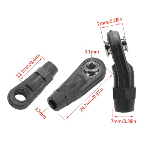 10PCS M4 RC Link Rod Heads, M4 Link Rod Ball Ends Set Plastic Tie Rod End Ball Joint Link voor Axial SCX10 I II III 3