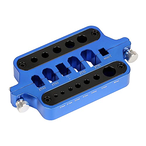 Aluminium lassen Solderen Isolatie Station Jig RC Gereedschap voor XT60 XT90 Denas T Banaan Plug-connector-blauw 3