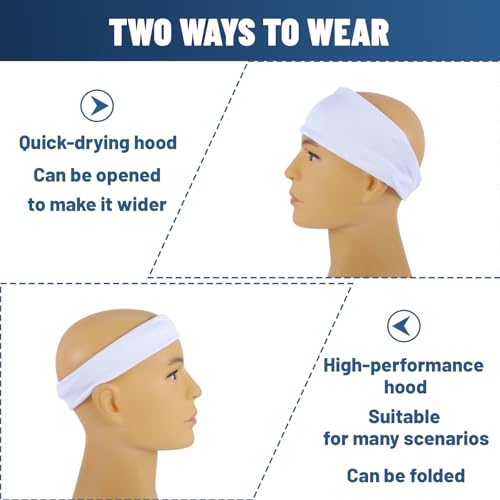 Pack of 5 Sports Headbands for Men Women / Women / Men / Women / Sweatbands / Headband / Headband / Headband / Black for Workout, Football, Jogging, Running, Cycling, Yoga 4