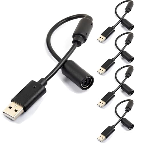 Xbox 360 USB Kabelvervanging Dongle USB Kabelbekabelde controller scheuren Scheur Kabel Game Contractor Adapter voor Xbox 360 zwart