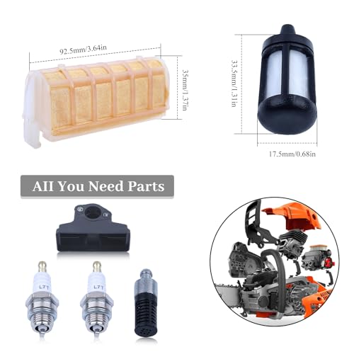 MS250 luchtfilter voorkettingzaag Stihl MS 250 025 021 022 MS210 MS230 MS250 reserveonderdeel 1123 120 1613, 1123 120 1612, incl. bougie