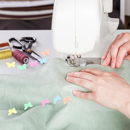 200 stuks Butterfly Head Stitch Naalden, veelkleurige Naainaalden met hoofd, lang voor doe-het-zelf naaien ambachten ambachten 3
