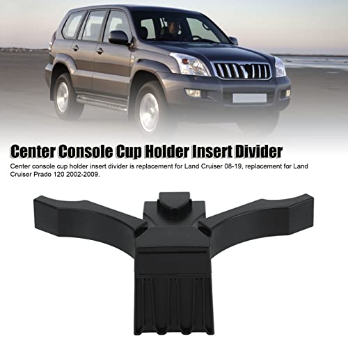 Midden Console Cup houder invoegen Divider,KIMIS 55633 60040 Zwarte Divider Bekerhouder Invoegen Vervanging voor Land Cruiser Prado 120 2002-2009 4