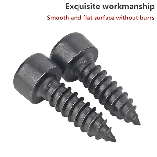 Hexkopschroeven, verpakking van 20, M3 x 12 mm, zelftappende schroeven, cilinderkopschroef, meubelschroeven met cilinderkop 5