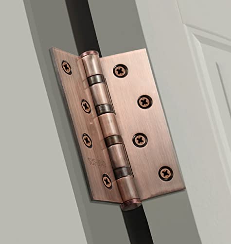 4st roestvrijstalen scharnieren, 100mm, deur scharnieren, deur scharnieren, fittingen, oud rood koper 4