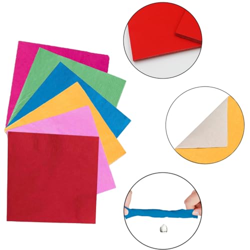 60 stuks Multicolor Paper Napkins, Square Napkins, Rainbow Lunch Dinerware voor verjaardagen, bruiloft, Family Gathering (25x25cm) 3