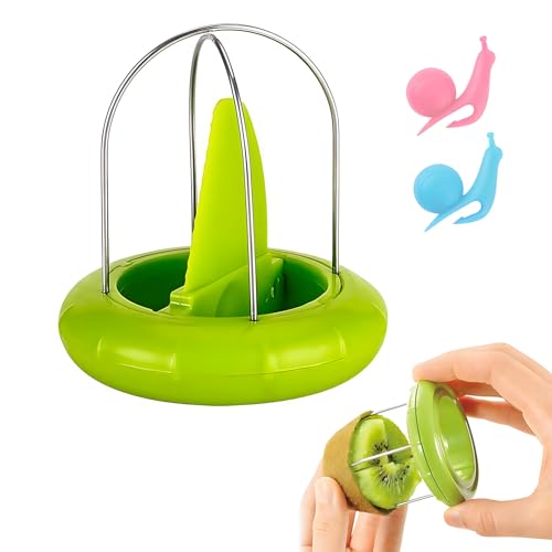 Kiwi roestvrij staal groenteschil fruit gepitte peeler keuken en 2 stuks Willekeurige kleur Snail Shape Siliconen Hangende theezak houder