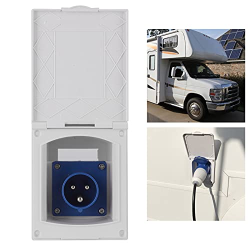 RV Power Outlet 16A 220V-240V Waterdichte Power Outlet Externe 3Pin Flush vrouwelijke Socket Plug voor RV Camper Trailer Caravan 4