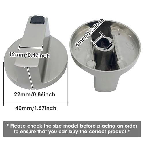 8PCS Stove Knobs 6mm Burner Control Knobs, metalen roterende gas bereik schakelaar voor keuken kookplaat machine controle vervanging