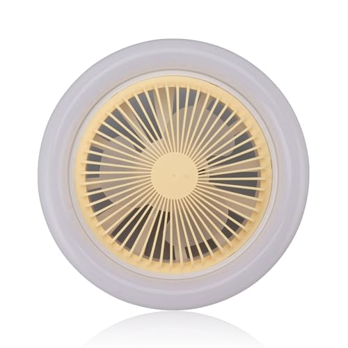 Plafondventilator met LED-lampen, E27 2400LM 3000K tot 6000K 3 Kleuren Dimmen LED plafondventilator met 3 snelheden, 10.2 Inch LED plafondventilator voor slaapkamer, keuken