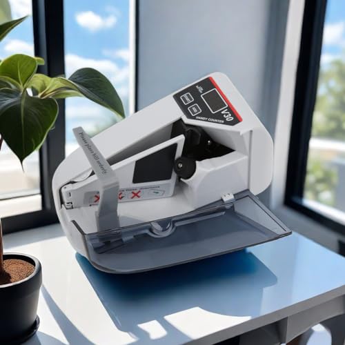 Geldteller, 7,3 x 2,8 x 4 Inch, Mini draagbaar Handy Money Counter, 600 bankbiljetten/min, voor Multi-Currency Mobiele telefoonbankbiljetteller (EU-plug) 3