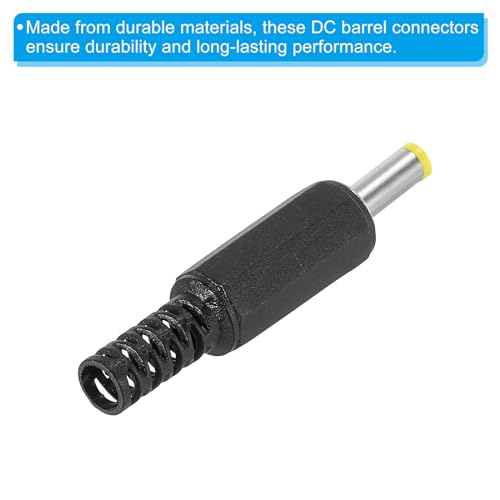4 x 1,7 mm gelijkstroom Man Plug voeding eindigt, 5 st DIY DC Barrel Connector vervanging, geel 4