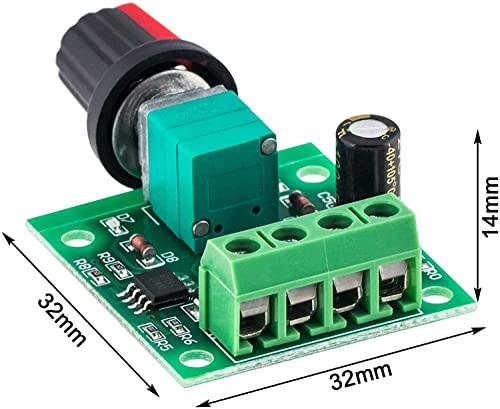 6 stuks 1.8 V 3 V 5 V 6 V 7.2 V 12 V 2 A PWM motorsnelheidsregelaar, DC snelheidsregelaar, 12 V, motorsnelheidsschakelaar, controller, LED volt controller, snelheidsregelaar