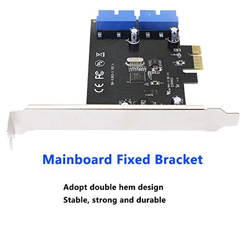 PCI Express to Dual 19 Pin USB 3.0 Card PCI-e to Internal 20 Pin Male Port Adapter voor PC (19 Pin) 5