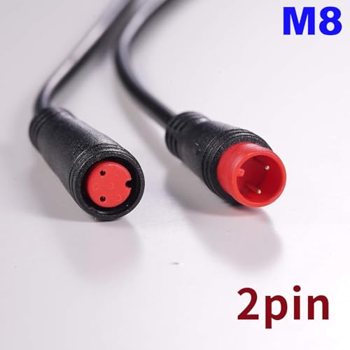 2 Pin Ebike uitbreiding Kabel Vrouwelijke en mannelijke elektrische fiets Kabel Waterdichte 2 Pin Connector voor Verlichting/Throttle/E-Bike rem - 150cm 3
