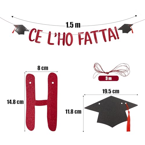 Garland voor Graduation, Gefeliciteerd, Doc Min Inscription, Ce lo ho made, bloemenslinger, papier, glitter, decoratie, feestje, afstudeerfeest, gast geschenken, decoratie