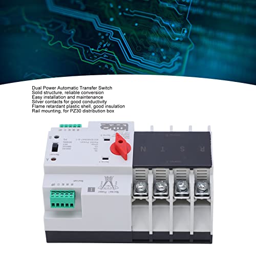 Dual Power Automatic Transfer Switch, AC 400V, 4P 100A, ATS, PC DIN rail, noodstroom, netschakelaar, netloze schakelaar, noodschakelaar, laadschakelaar, gemeentelijk voor lokale 4